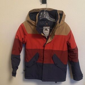 Burton Kids Jacket - Red, Tan, and Blue